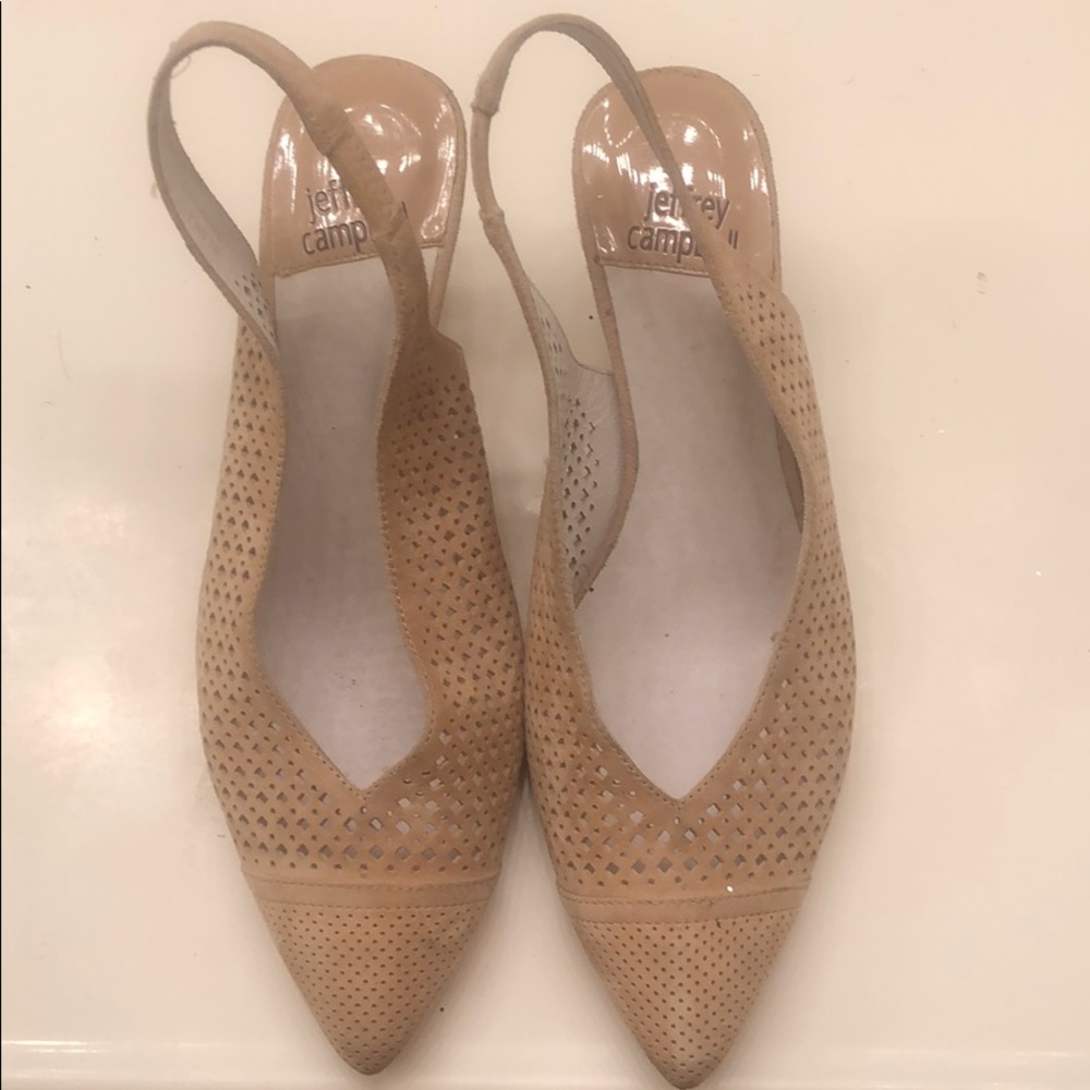 NW Jeffrey Campbell Suede pointed strap heel